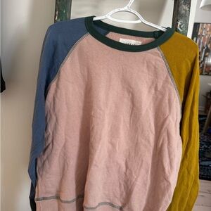THE GREAT. Colorblock Raglan Sweatshirt